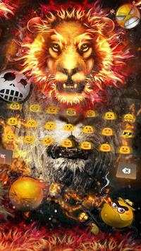 Flame Lion  Keyboard Theme screenshot 3