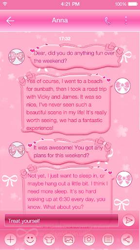 Girly Pink Emoji Keyboard Skin screenshot 4