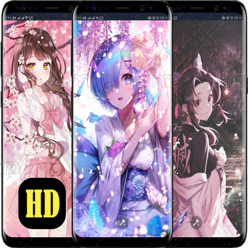 Anime Girls Wallpaper Offline icon