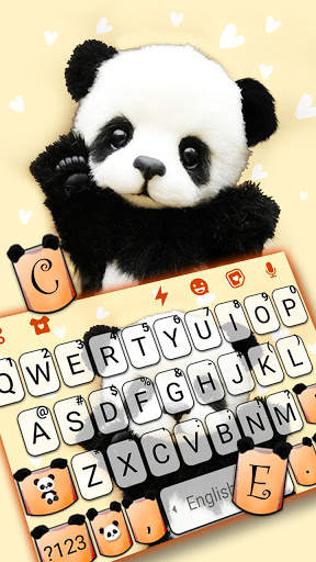 Cute Baby Panda 2 Keyboard Background screenshot 3