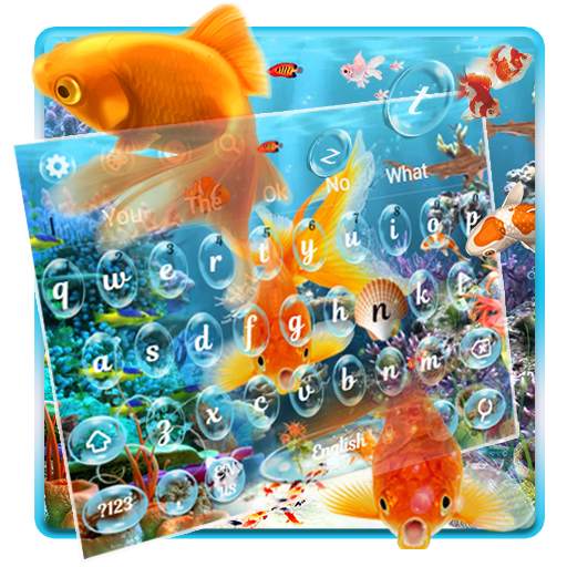 3D Aquarium Koi Fish Keyboard 10001002