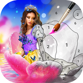Princess Number Coloring icon