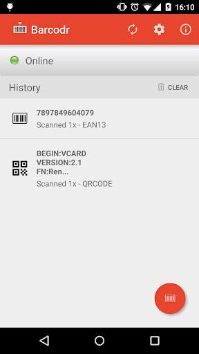 Barcodr Lite - Wifi QR scanner screenshot 1