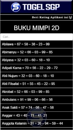 Togel SGP screenshot 1