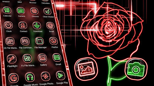 Laser Rose Launcher Theme screenshot 2