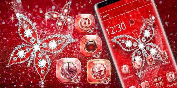 Red Diamond Butterfly Theme screenshot 4