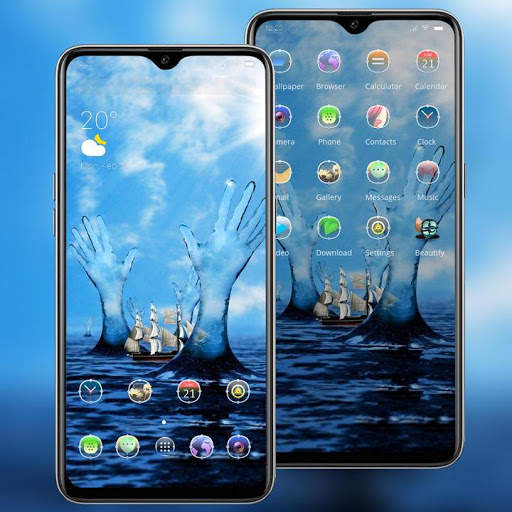 Abstract theme Hand of the ocean screenshot 2