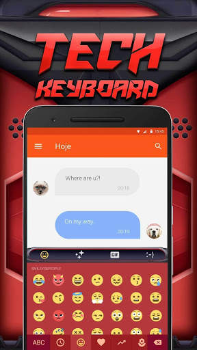 Tech Emoji Keyboard Theme स्क्रीनशॉट 2