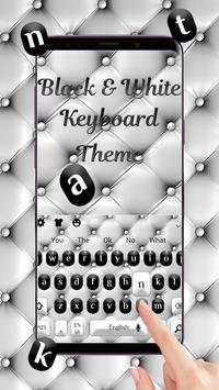 Simple Black And White Keyboard Theme screenshot 2