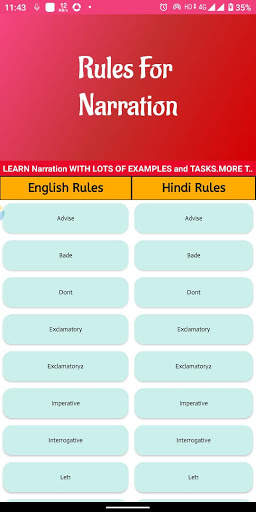 direct indirect speech app screenshot 1