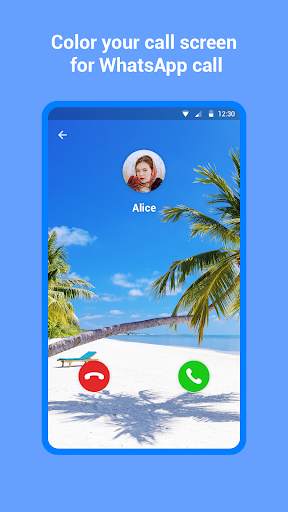 Color call screen for WhatsApp screenshot 1