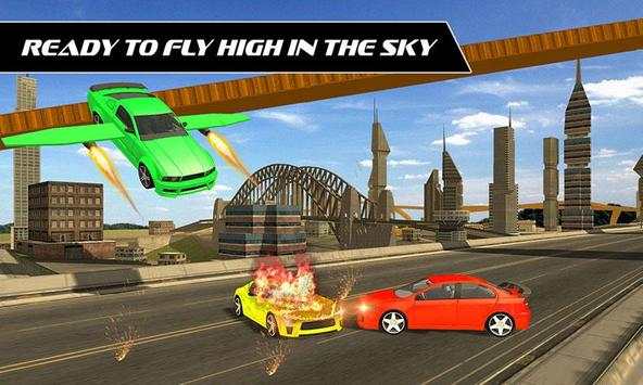 Flying Car Racing Shooting War screenshot 2