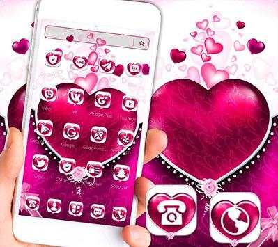 Valentine Love Heart Launcher Theme 💖 screenshot 1