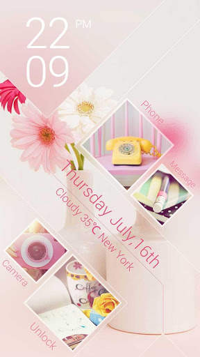 (FREE) Beauty Theme GO Locker screenshot 2