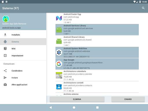 Gestore app di sistema screenshot 22