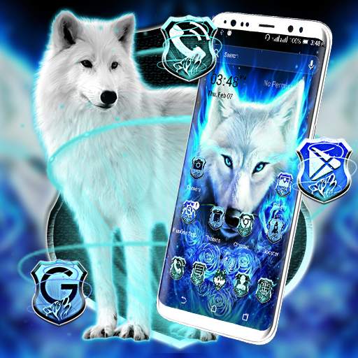 Blue Wolf Launcher Theme 1.3