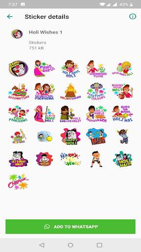 Holi Stickers For Whatsapp -WAStickers apps screenshot 3