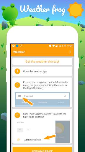 Weather Frog Shortcut screenshot 1