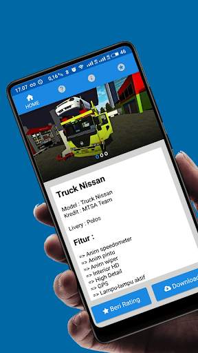 Mod BUSSID : Truck Nissan Muatan Mobil screenshot 2