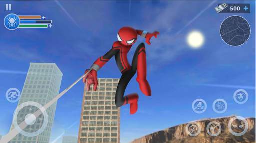 Spider Stickman Rope: Vegas Crime City Hero screenshot 1