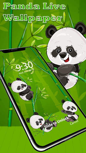 Cute Panda APUS Live Wallpaper screenshot 1