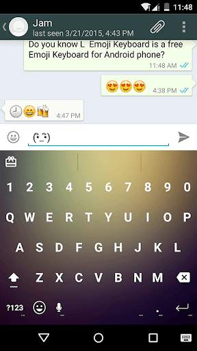 Material Black Emoji Keyboard screenshot 4