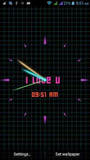 Laser Analog Clock Free स्क्रीनशॉट 1