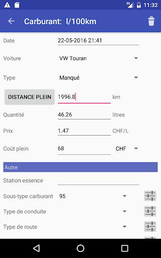 Mes voitures - Carburant,coûts screenshot 12