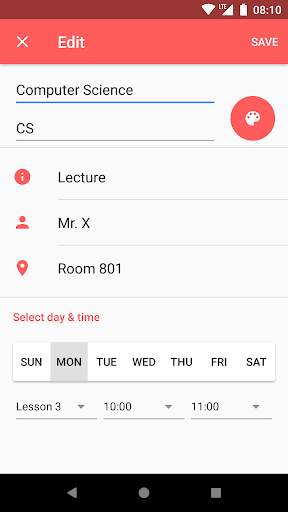 Timetable screenshot 6