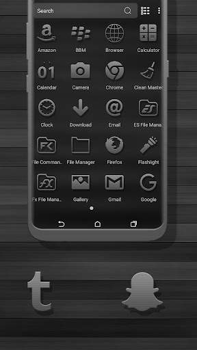 Wooden Graphite Launcher Theme screenshot 2