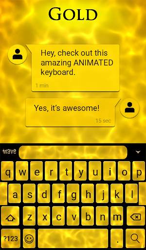 Gold Animated Keyboard Backgro स्क्रीनशॉट 3