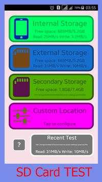 SD Card, Internal & External storage Test Tool screenshot 1