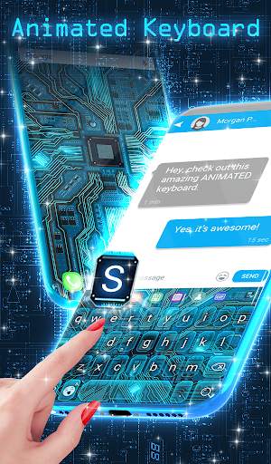 Cyber Circuit Live Wallpaper & Animated Keyboard screenshot 2