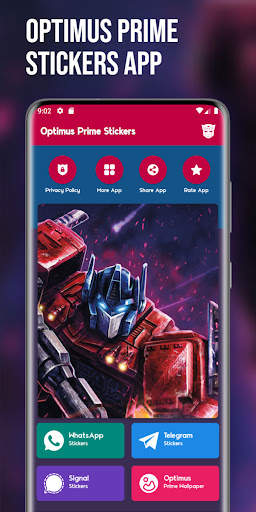 Optimus Prime Stickers For WA screenshot 1