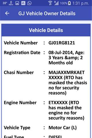 GJ Vehicle Owner Details screenshot 3