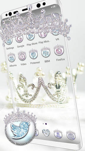 Royal Diamond Crown Launcher Theme screenshot 3