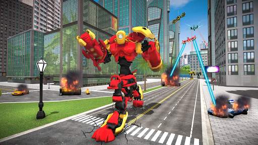 Drone Robot Car Shooting - Transform Robot Games screenshot 1
