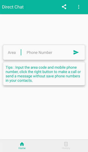 Direct Chat without Save Number For WhatsApp screenshot 1