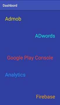 Admob, Adsense, Console, Analytics, Firebase App 2 تصوير الشاشة