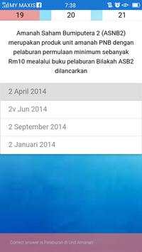 Kuiz Pelaburan PNB screenshot 1