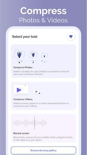 DeComp - Compress Photo, Video screenshot 2