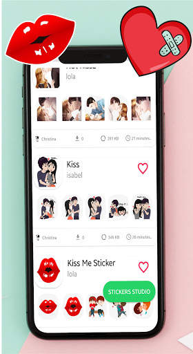 Animated Kiss Stickers for WhatsApp WAStickerApp😘 screenshot 7