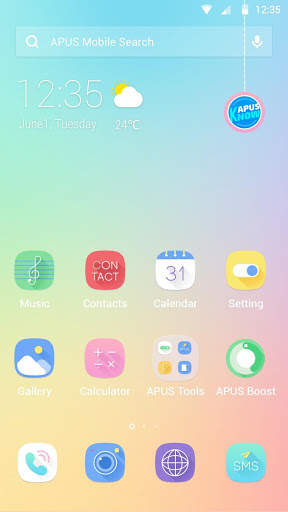 Colorful Skinny APUS Launcher theme screenshot 1