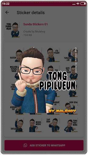 Sunda Stiker Lucu WAStickerApps 7 تصوير الشاشة