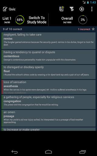 SAT Vocabulary Quiz 1000 screenshot 10