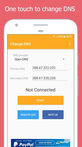Thay đổi DNS (3G/ 4G/LTE / Wifi, Không cần Root) screenshot 3