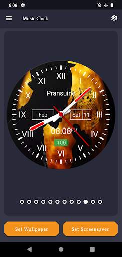 Music Clock Live Wallpaper screenshot 6