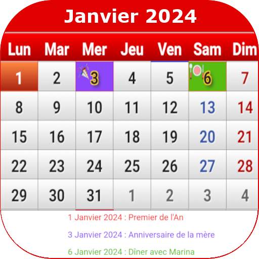 Français Calendrier 2024 2.0.4