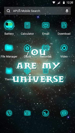 Universe-APUS Launcher theme screenshot 2