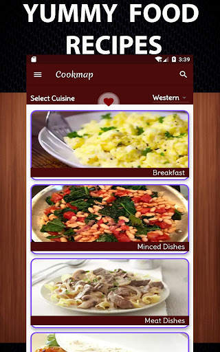 Continental food recipes app screenshot 1